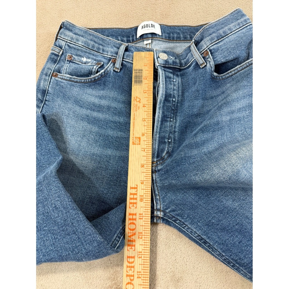 AGOLDE Nico High Rise Distressed Jeans Women's Size 28 Blue slim Fit EUC - Picture 7 of 10